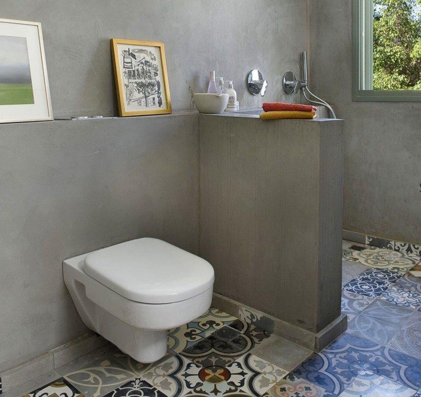 Reka bentuk bilik mandi dengan gaya"минимализм"