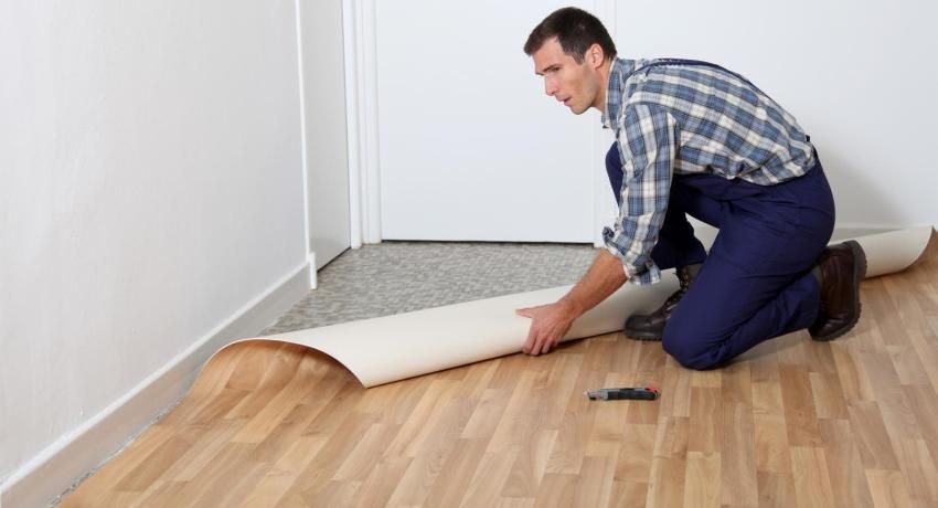 Cara meletakkan linoleum: peraturan memotong dan meletakkan lantai