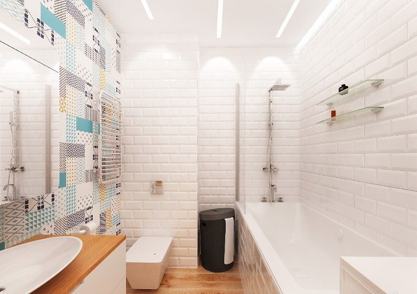 Bilik mandi gabungan: reka bentuk dalaman, susun atur dan reka bentuk