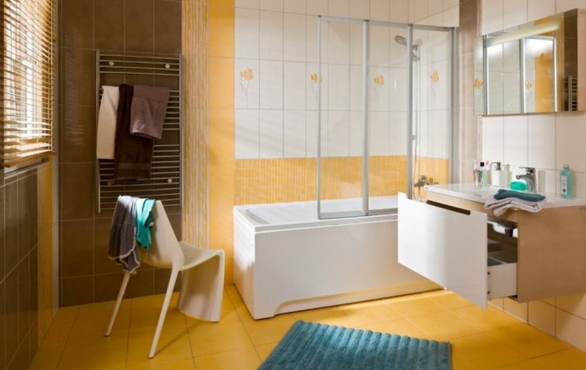 Skrin mandi: gambar model terbaik dan nuansa pemasangan
